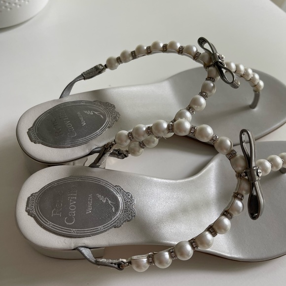 Rene Caovilla Crystal Pearl Thong Sandals women’s size 6 - Picture 6 of 12